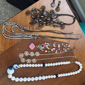 Elegant White Beaded Necklace